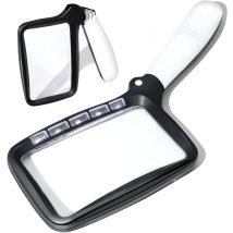 Ej.life - Lupa De Lectura Iluminada, Lupa Grande Iluminada 3x Con 5 Luces Led, Portátil, Ideal Para Personas Mayores, Niños, Pasatiempos, Manualidades