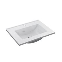 Arkitmobel - Lavabo Pmma Baño Color Blanco 60x45 Cm Lavamanos Pila Rectangular Mueble