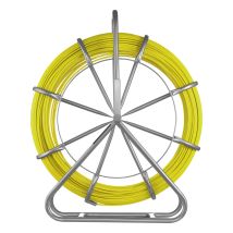 Mophorn Aiguille Électricien Avec Support 152 M, Tire-fils Électrique En Fibre De Verre 6,3 Mm, Outil De Tirage De Câbles Pour Murs Et Conduits 