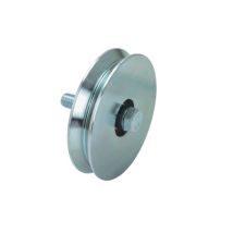 6 x Rueda para Cancelas con Pestaña y Tuerca - Diámetro 60 mm - Acero Galvanizado