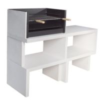 Barbacoa de hormigón LIV 04 – 350 kg – 65 cm x 38 cm – 155 cm x 116 cm – Ideal para asados al aire libre