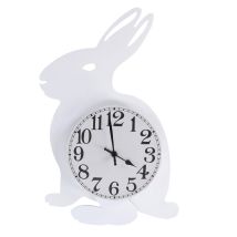 Reloj de madera conejo con péndulo blanco 38x24x5 cm – Madera – Requiere batería AA