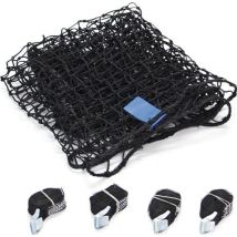 Abdeck-/Ladungssicherungsnetz 1,60m x 1,30m – PE geknotet – Schwarz – 620g – Maschenweite 45mm