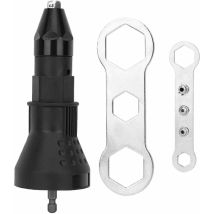Elektrische Nietpistole, Professionelle Nietpistole, Akku-bohrschrauber-nietadapter, Nietpistolen-mutternsetzer-set Für Nieten (schwarz)