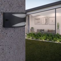 Cristal Record Lighting - Aplique 'mint' E27 Ip54 Fabricado En Policarbonato Y Aluminio Fundido Color Gris Antracita