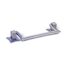 22544 - Maniglia Con Batacchio Per Mobili Realizzata In Zama, Distanza Tra I Fori 96 Mm, Con Effetto Stagno Anticato - Schwinn