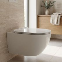 Sedile Wc In Termoindurente Bianco Con Cerniere In Metallo – Mirto Round Ceramica Dolomite