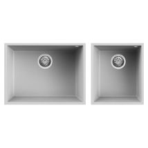 Lavello Elleci Da Incasso Quadra 210 Sottotop Metaltek Grigio Aluminium Lmq21079bso