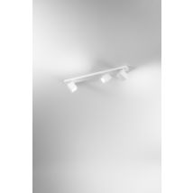 Spot 3 Lumières Orientable En Aluminium Blanc Mat, Structure Métal, Douille Gu10, Design Moderne Et Fonctionnel Pour Intérieur - Perenz Design