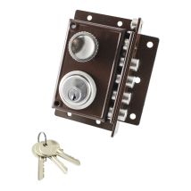 Cerradura 240 Pintada Marron 11x7/ Derecha , Cerradura 240 11x7. - Cilindro Fijo.- Contrapalanca.- Pintada Marrón.- Picaporte Accionable Medi - Jis
