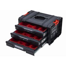 Qbrick System Pro Drawer 3 Toolbox 2.0 Expert Impilabile 450 X 310 X 244 Mm 3x 4,5 L Ip54 Con Tre Cassetti 21 Intarsi