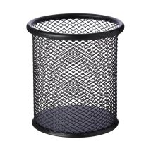 Portapenne Q-Connect in metallo nero – 105 mm di altezza x ø86 mm di diametro – Organizer per scrivania