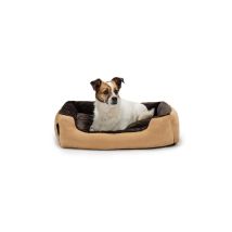 Lionto Letto Per Cani Cuscino Per Cani Divano Per Cani Con Cuscini, (m) 60x48 Cm Marrone/beige