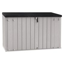 Toomax Stora Way Plus 3xl Da 2770 Litri, Capanno Porta Attrezzi 216x109x140h Cm, Colore Grigio Talpa/marrone, Porta Biciclette Con Coperto Assistito, 
