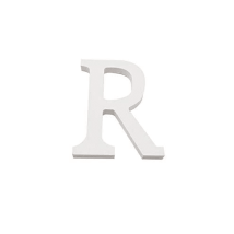 Letra R de madera 3D decorativa – 11 cm – Color blanco – Perfecta para personalizar tu hogar