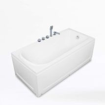 Vasca Da Bagno Da Incasso In Resina Acrilica Con Pannelli In Fiberglass Design Ozone