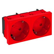 Obo Bettermann Presa 33°, 2 Volte Contatto Di Protezione 250v, 10/16a Policarbonato Rosso Segnale Ral 3001, 6120109