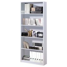 Libreria Stylus 80x28x201 cm Bianco Opaco – 4 Ripiani Fissi – Capacità di Carico 8 kg per Ripiano
