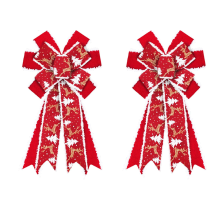 Lazos Grandes Para Corona Navideña, Lazos De Terciopelo Rojo Para Decoración Navideña, Lentejuelas, Árbol De Navidad, Invierno, Lazo Rojo Para Puerta 