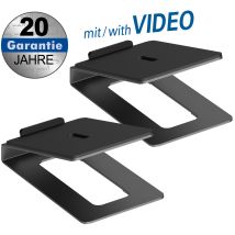 My Wall Hs33-1l - Speaker Stand De Desktop (2 Stück, Mit Antivibrationsmatte, Winkel De Tilt De 16°, Trägt Bis Zu 10 Kg, Standfuß Für De Pc-gehäuse, 