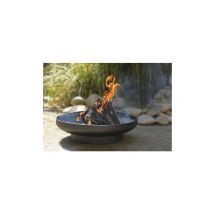Gmr - Braciere A Legna Per Giardino Atena In Acciaio Verniciato Nero 58x15cm