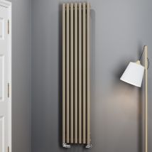 Mocha Horizontal Designer Radiator Oval Column Central Heating Rads 1800 X 370mm