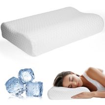 Oreiller Ergonomique Cervical, 2 En 1 Oreiller Memoire Forme, Soulagement Efficace De La Douleur, Oreiller Orthopédique À Mémoire Pour Dormir Sur Le 