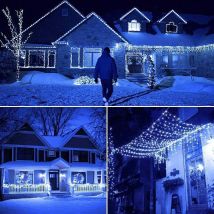 Led Per Albero Di Natale Colore Bianco Freddo 450 Led Da 15 Metri E 8 Funzi - Luci