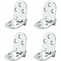 Shmshng - Bisagras Para Mesa Plegable, Conector Plegable, Herraje Para Muebles, Acero Inoxidable, Plegable 180 Grados, Grosor De 2,5 Mm, Acabado 