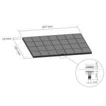 Sogedis - Ersatzteil - Kohlefilter Fchar 350 X 191 X9mm - - Airforce, Whirlpool, Bauknecht