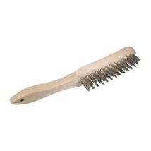 Dronco Handbürste Holz 4 Reihen Inox 295 Mm