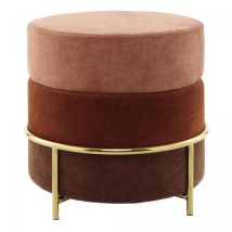 Tabouret semi-artisanal ZAVA 48x48 cm – Polyester – Dimensions : 48,5 x 48,5 x 46 cm – Capacité de charge : 150 kg – OKO