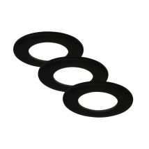 Led Einbauleuchten 3er Set 5 W Matt-schwarz 4000k Kunststoff Ø8,5cm Brilo Ner