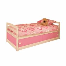 3ft Storage Bed With Pink Doors