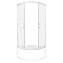 KERRA Duschwand 90 x 90 cm – 5 mm Sicherheitsglas – Aluminiumprofile – Transparent – Hochwertige Duschabtrennung für elegantes Bad