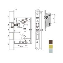 Cerradura Para Madera Central E50 Dorada 1024 Agb