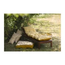 Cojín para tumbona – 180 cm largo x 56 cm ancho x 10 cm grosor – Polycotton repelente al agua – Color comino