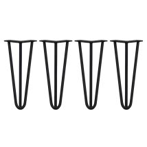 4 X 30.5cm Hairpin Leg Tischbeine Haarnadelbeine Stuhlbein Möbelfüße Kufen Stahl