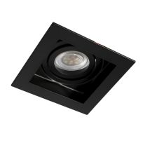 Cristal Record Lighting – Faro da incasso quadrato nero 100x100mm – Colore: nero – Portalampada GU10