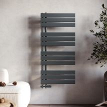 Sonni Radiateur Sèche-serviettes De Salle De Bains 1038x500cm Panneau Anthracite Radiateur Sèche-serviettes, Raccordement Latéral