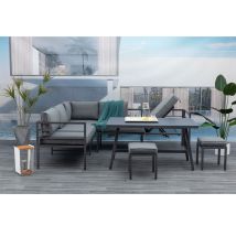Gardissimo Alu Garten Ecklounge/ Sitzgruppe "christine", Grau