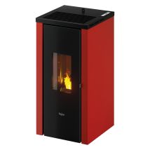 Pegaso Pelletofen Vera 7 Anthrazit – Gusseisen – 7 kW – Energieeffizienzklasse A+ – 457x452x907 mm – Thermostat – Fernbedienung optional