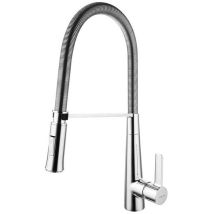 Clever Küchenarmatur – Spültischmischer C3 Ø40 – 99443 – 20cm Höhe, Metall-Finish, gebogen