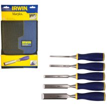 Irwin - Marples Mars500s5w Bevel Edge 5 Piece Chisel Set With Strike Cap Pro Touch