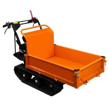 T-Mech – 300kg Tracked Mini Dumper Petrol Transporter – 196cc 6.5HP Engine – 4 Speed Gearbox – All-terrain Tracks