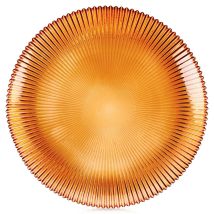 Plato de postre de cristal ámbar 21 cm – Diseño elegante y moderno – Ideal para aperitivos y postres – Fácil de limpiar