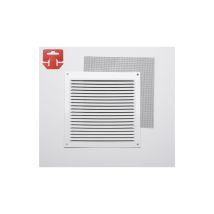5 Grille Avec Toile Moustiquaire Aluminium 0.6 Couleur Blanc Laqué 170x170mm (g)