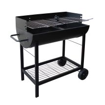 Magazzini Cosma - Barbecue À Charbon Avec Grille À Double Cuisson Et Roues Franklin