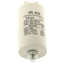 Condensatore 16μf, 400v, 481912118284 Per Lavatrici Bosch