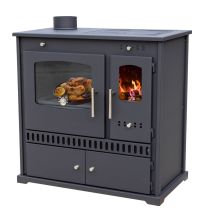 Holzherd Prometey Perfect Eco – 7 Kw – Gussplatte, Energieeffizienz, Funktionales Design Und Rauchrohr Links – Energieklasse A